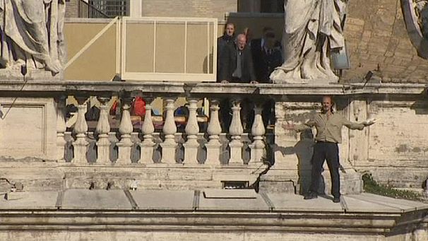 Protester climbs St. Peter’s