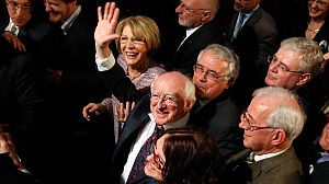 Higgins celebrates Irish presidential win
