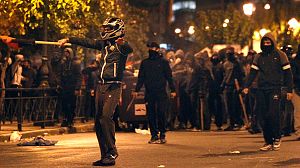 Clashes at Athens protest march