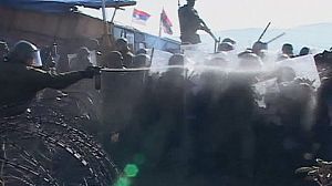 Two NATO troops injured in Kosovo border clashes