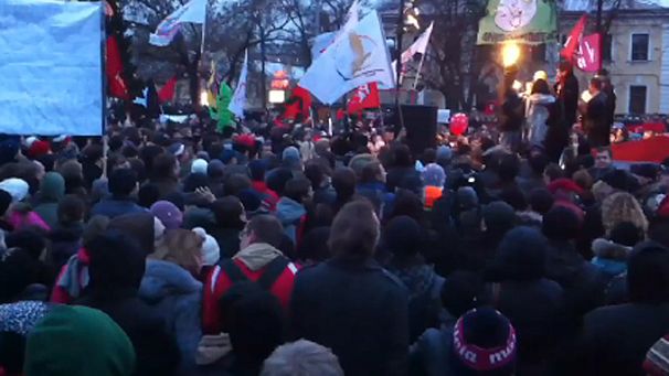 Protests against election fraud in St.Petersburg