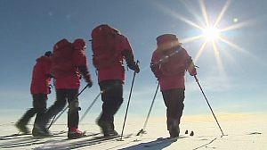 Norway’s PM visits South Pole 100 years after Amundsen