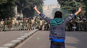 Egyptian security forces clash with protesters