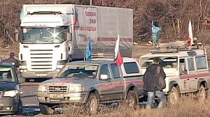 Kosovo lets Russia aid trucks deliver to Serbs