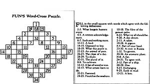 Back in the Day: the world’s first crossword!