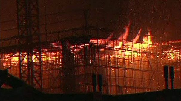 Chinese tobacco factory ablaze