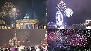 Revellers in European cities ring in 2012