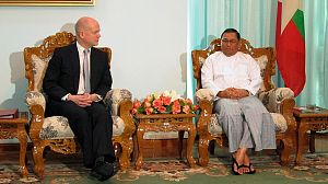 William Hague en déplacement en Birmanie