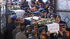 Syria holds funerals for Damascus bombing victims