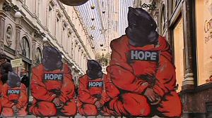 Human rights activists protest 10 years of Guantanamo