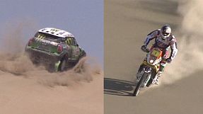 sport: Stéphane Peterhansel et Cyril Despres en route pour remporter le Dakar 2012
