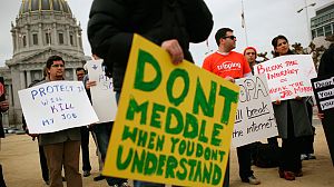 SOPA protesters get their point across to Congress