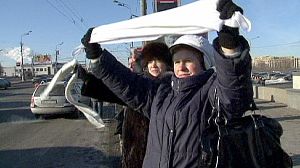 Manifestation contre Poutine sur le périphérique de Moscou