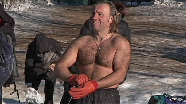 Icy plunge for Russia’s homeless