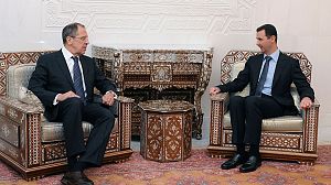 Syria renews Homs bombing as Lavrov lands for talks