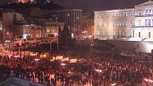 Demonstration in Athen gegen Sparprogramm