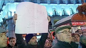 Garzon supporters rally in Madrid