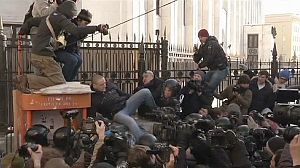 Moins de manifestants que prévu contre Poutine
