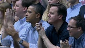 Obama and Cameron bond over basketball