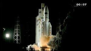 European rocket blasts off for ISS