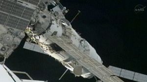 European supply ship docks with ISS