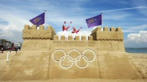 Floral display marks 100 days to London Olympics