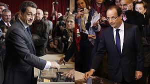 French presidential hopefuls cast their ballots