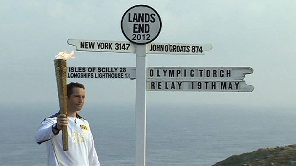 Olympic torch starts UK journey