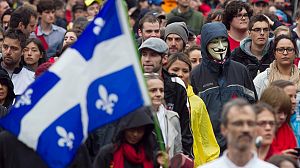 Canadian students back on the streets