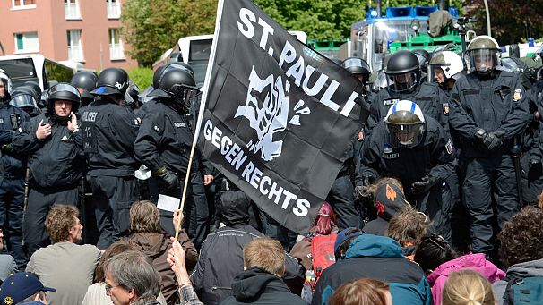 Anti-Nazi protests in Hamburg
