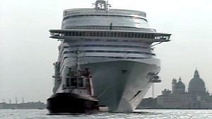 Activists protest over cruise ships in Venice lagoon