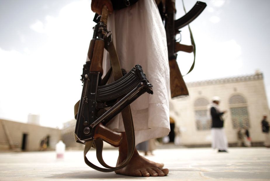 Firearms at a tribal gathering in Yemen Firearms at a tribal gathering in Yemen