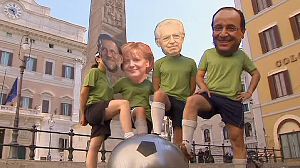 Leaders of Italy, Spain, Germany and France in Rome for debt talks