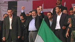 Mohamed Morsi speaks to the people in Tahrir Square