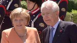 United front as Merkel meets Monti in Rome