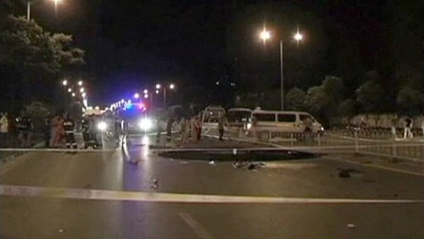 Road collapse in China