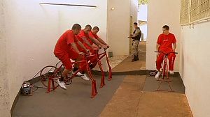 Brazil inmates cycle to freedom by generating electricity