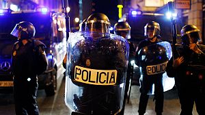 Spanish protesters clash with police in Madrid