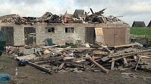 Freak tornado rips through Poland