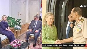 Clinton meets with Egypt’s top general