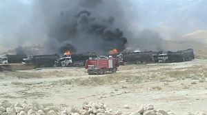 Bomb destroys NATO supply trucks in Afghanistan