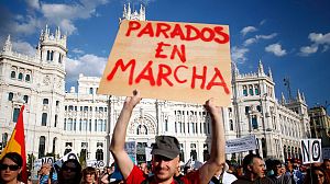 Jobless Spaniards demonstrate in Madrid