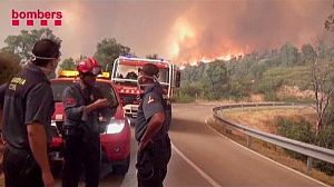 Wildfires blaze in Spain and Portugal