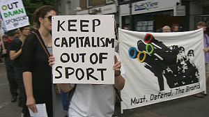 London protest against ‘corporate takeover’ of Olympics