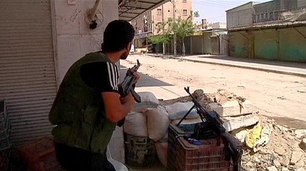 Guerra civil síria na capital industrial do país