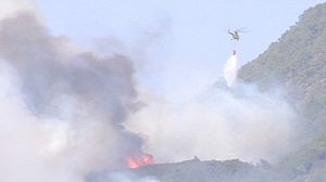 Firefighters calm wildfires in Spain