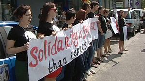 Protests for Belarusian rights activist