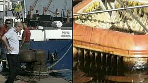 Italy oil spill into Ionian Sea