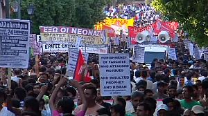Immigrants in Greece protest against racist attacks