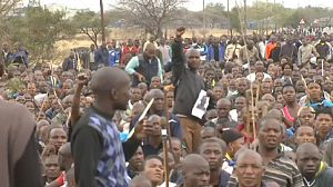 Biggest turnout of striking S. Africa miners since shootings